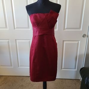 Wine red cocktail dress